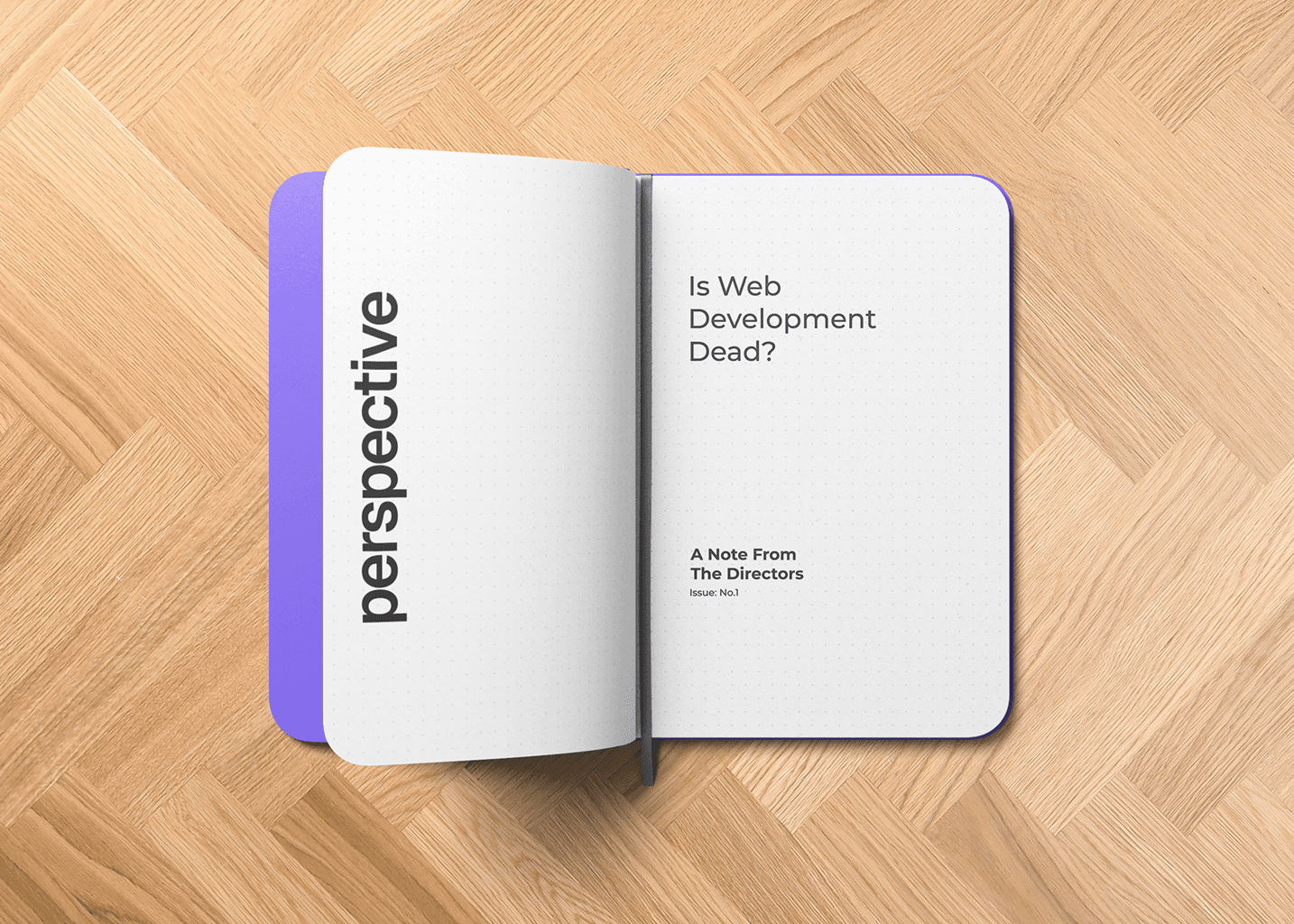 Perspective Booklet introducing "Is Web Development Dead?"